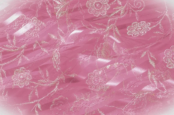Doku, arka plan, desen. Pembe dantel closeup pembe dantel kumaş arka planlar için yararlı. Ekran alışveriş çantası kumaş kumaş, pembe dantel tasarım çanta pembe, Rose Pattern ekranda dokusuna