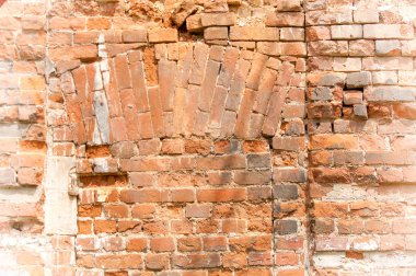 Doku, arka plan, desen. Vintage eski bir çimento taş duvar, yıpranmış ve yaratıcı afiş tasarımı yıpranmış kırık. Çatlaklar, çizik, peeling eski boya ve sıva arka planda duvar eski çimento