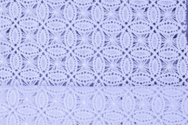 Resmi doku arka planı, dekoratif dantel desenli. Dantel kumaş mavi pastel renkler. Düğün, davet veya tebrik kartı ile mavi dantel arka plan şablonu. Bir düğün dantel doku Close-Up