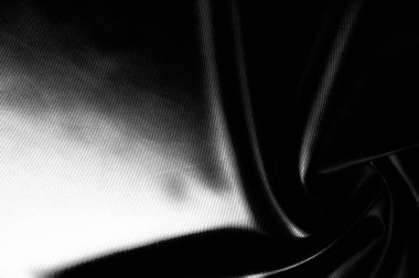 Doku, arka plan, desen. Siyah ipek kumaş. Saf ipek Charmeuse krep destekli saten siyah kumaş. Geniş streç ipek Charmeuse siyah Yard tarafından
