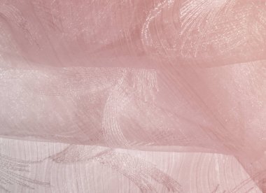 Doku, arka plan, desen. Pastel pembe tonları tül. Arka plan pembe kumaş. Yumuşak doku kumaş, pembe pastel tonu. Eski püskü şık tarzı. Arka plan olarak buruşuk tül.