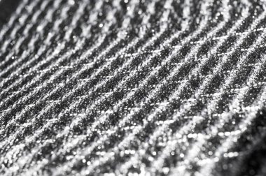 Doku, arka plan, desen. Kadın eşarp, çizgili kumaş siyah beyaz iç içe satır