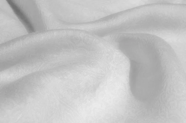 Textuur Achtergrond Patroon Stof Zijde Licht Italiaanse Witte Stof Met — Stockfoto