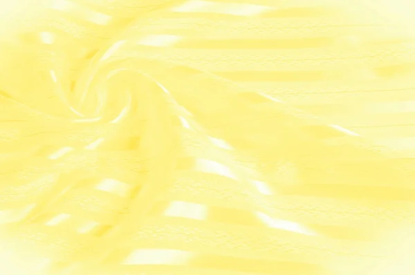 Υφή Φόντου Φαντασία Κίτρινο Μεταξωτό Ύφασμα Ένα Ελαφρύ Λωρίδα Κιτρινωπό — Φωτογραφία Αρχείου