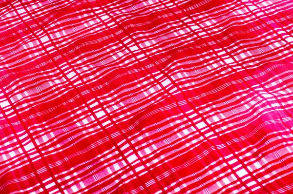 Background Texture Silk Fabric Checkered Pink White Dupioni Shiny Silk — Stock Photo, Image