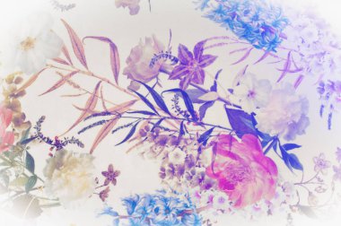 Doku, arka plan, desen. İpek kumaş. Doku pembe ve sarı çiçekler suluboya tekniği ile. Gül, papatya ve Mimoza ile duvar kağıtları. Tebrik kartı. İpek eşarp, şal. Tatil.