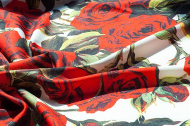 Doku, arka plan, desen. Vicuna kumaş lüks bir seyreklik olduğunu. Örtüsü tek renkli kırmızı renk