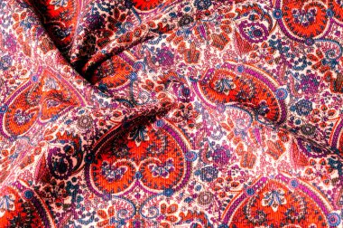 Doku, arka plan, desen. Vicuna kumaş lüks bir seyreklik olduğunu. Örtüsü tek renkli kırmızı renk