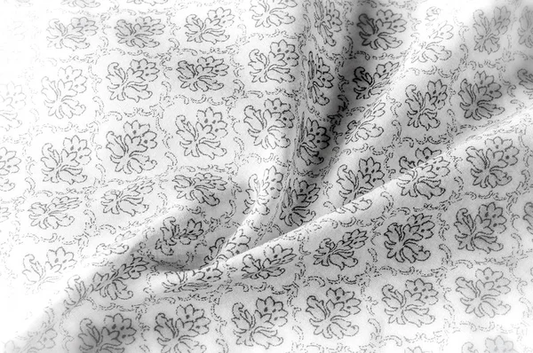 Modèle de fond de texture. Le tissu de coton est gris. Conception plate de — Photo