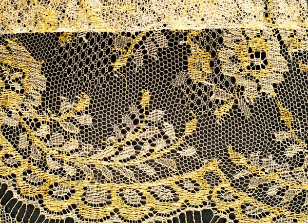 Image texture background, decorative gold lace with pattern. Gol — Stock Photo, Image