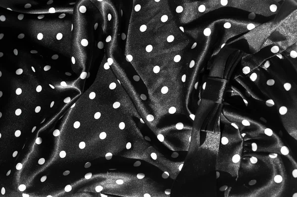 Textuur Achtergrond Patroon Girl Rok Zijde Stof Een Zwarte Achtergrond — Stockfoto