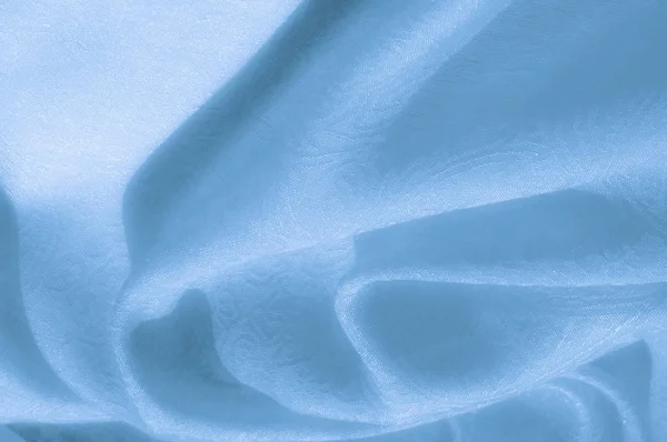 Textura, fondo, patrón. La tela - la luz de seda. Col azul pálido — Foto de Stock