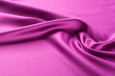 Doku arka planını kumaş. Kırmızı ipek kumaş. Bir d bir parçası