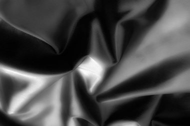 Doku, arka plan, desen. Siyah ipek kumaş. Saf ipek Charme