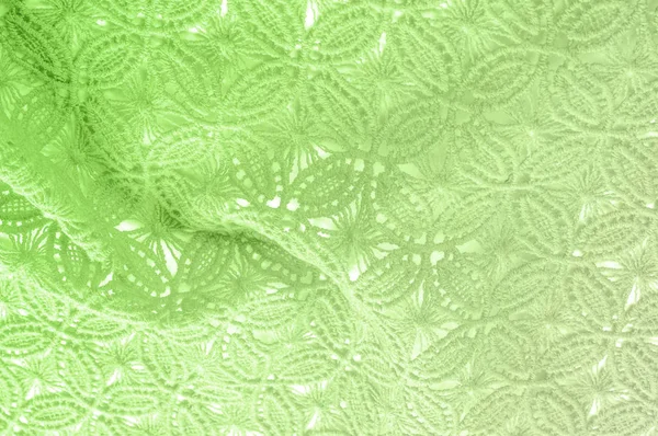 Image texture fond, dentelle décorative avec motif. vert v — Photo