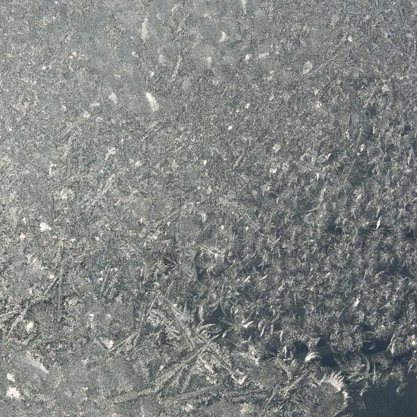 Textur Hintergrund Muster Frostmuster Auf Dem Glas Makroschuss Von Schneeflocke — Stockfoto