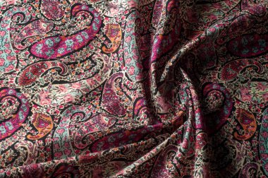 Doku arka plan deseni. Paisley vintage çiçek motifi sorunsuz etnik. Soyut dantel modeli. Taklit bir tekstil fabrikası. Renkli duvar kağıdı el boyaması