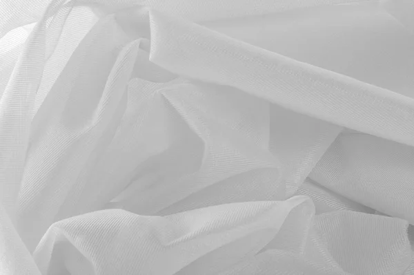 Háttér Textúra Fehér Széles Nylon Tüll Élvezze Kilátást Csodálatos Tüll — Stock Fotó