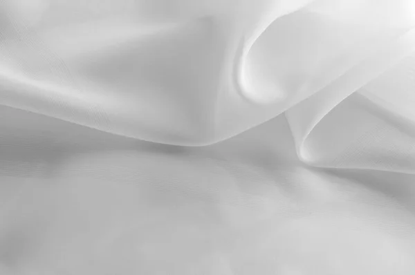 Tekstury Tła Wzór Tkanina Jedwabiu Jest Przejrzyste Kolorze Białym Streszczenie — Zdjęcie stockowe