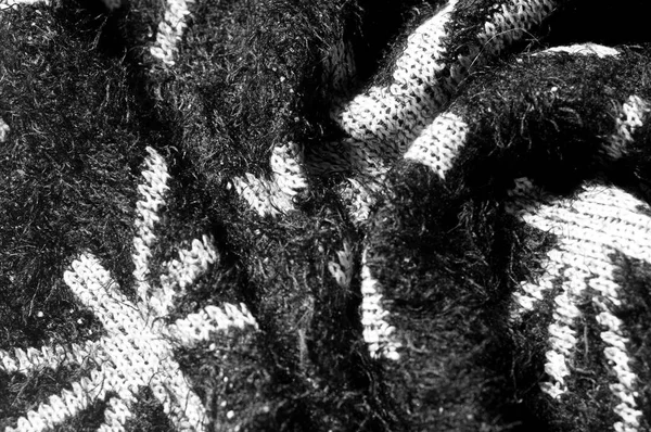 Texture Fond Motif Pull Chaud Laine Noire Hiver Féminin Sur — Photo