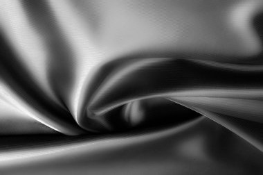 Doku, arka plan, desen. Siyah ipek kumaş. Saf ipek Charme
