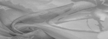 Doku, arka plan, büyük desenli ince yarı saydam ipek.