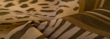 Doku, desen, koleksiyon, ipek kumaş, Afrika teması, hayvan