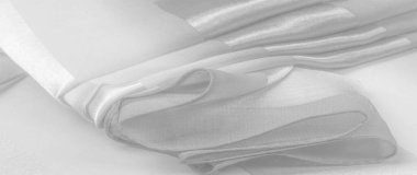 Doku, arka plan, metalik s ile beyaz ipek çizgili kumaş