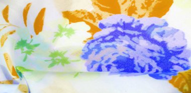 doku deseni pamuklu kumaş. Beyaz bir backgrou üzerinde çiçekler güller