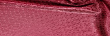 Arka plan dokusu, desen. Küçük kareli kırmızı ipek kumaş. Klasik bir görünüm, bunu tasarımcı koleksiyonunuza ekleyin. Kırmızı bir pist arıyorsan, nasıl gidileceğini öğrenebilirsin..