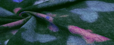 Doku, arka plan, renkli tereyağı ile siyah yün kumaş