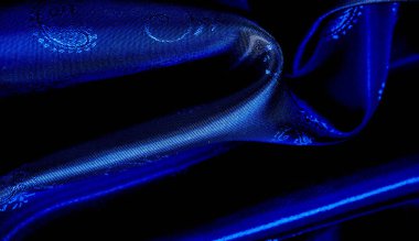 Doku, arka plan, desen Bir pai ile Mavi ipek şifon kumaş