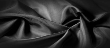 doku, arka plan, desen. Siyah ipek kumaş. Bu siyah ve