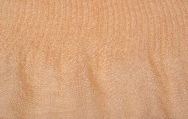 Texture, sfondo, modello, beige ondulazione seta schiacciato fab — Foto Stock