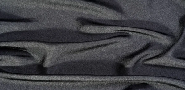 Textuur, achtergrond, patroon, zwarte kleur, stof. Katoenweefsel — Stockfoto