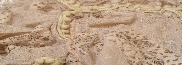 Textura, fondo, patrón, seda beige, femenino, corrugado N — Foto de Stock