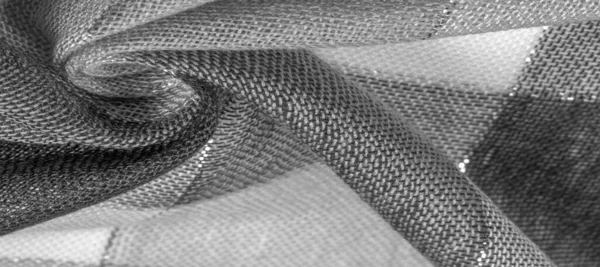 Текстура, фон, шовковий шарф жіночий чорно-білий з — стокове фото