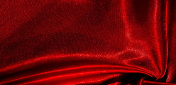 Tekstura, tło, wzór, jedwabna tkanina w kolorze czerwonym. Ten ADO — Zdjęcie stockowe