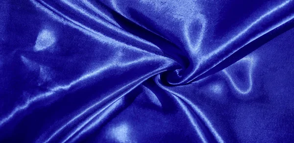 Texture, sfondo, motivo, tessuto di seta in blu. Questo adorabile — Foto Stock