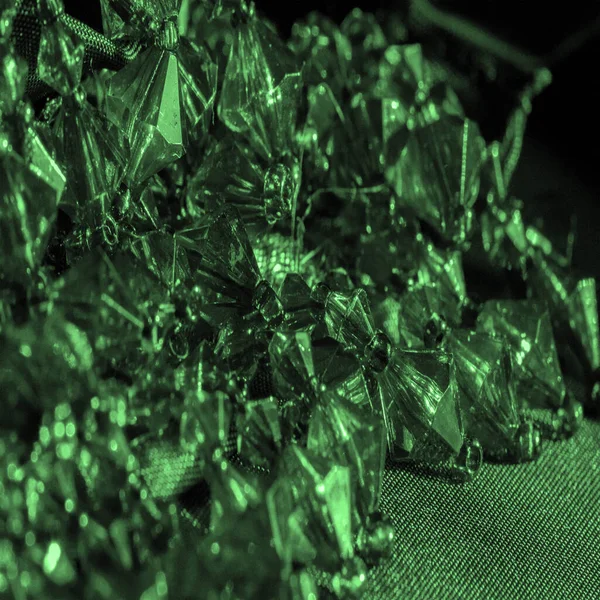 Texture sfondo cartolina, tessuto di seta smeraldo profondo, reso alto — Foto Stock