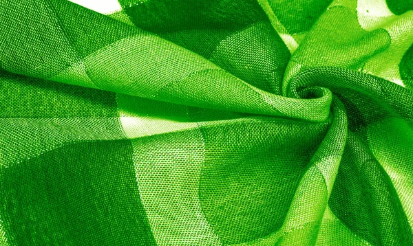 Texture background pattern silk scarf female green in color with