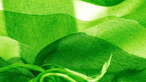 Textura patrón de fondo bufanda de seda hembra verde en color con —  Fotos de Stock