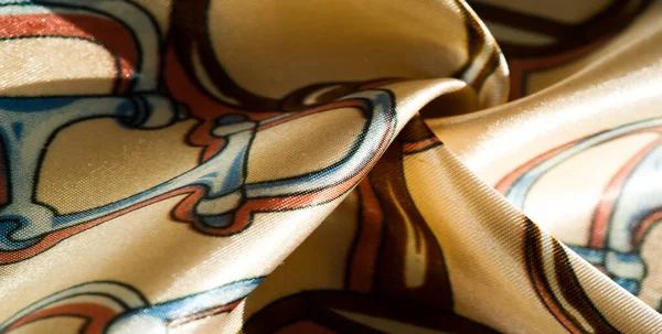 Textura, fundo, padrão, tecido de seda decorativo. Este colle... — Fotografia de Stock