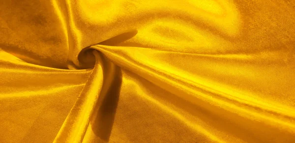 Textuur, achtergrond, patroon, zijde stof in geel. Dit adorab — Stockfoto