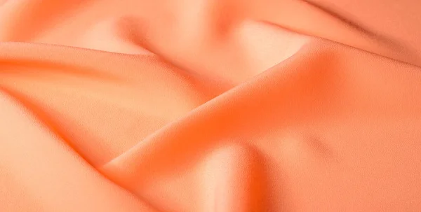 Gambar Tekstur, latar belakang kain sutra Orange. Memiliki wonderf sebuah — Stok Foto