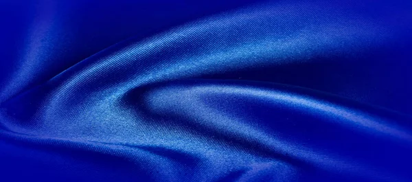 Textura, Tela de seda azul, Hecho solo para el estado de ánimo que introd — Foto de Stock