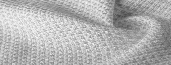 Tekstura tła, wzór. Biała tkanina z metalowymi cekinami, — Zdjęcie stockowe