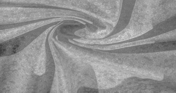 Patrón de textura, tela de seda gris negra sobre un fondo blanco, f — Foto de Stock