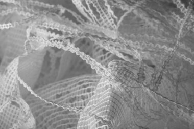 Doku, arka plan, desen. Beyaz tül. Bu olağanüstü n ekleyin