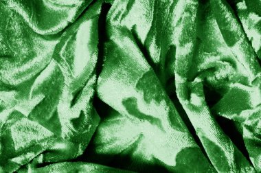 velor yeşil kumaş Kadife desen bir sünnetsiz altından oyulmuş